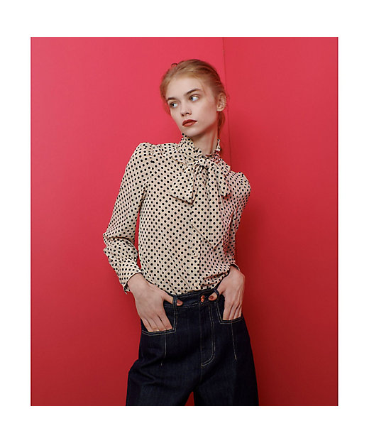 LOULOU WILLOUGHBY】◇ デシンドットフリルボウタイ