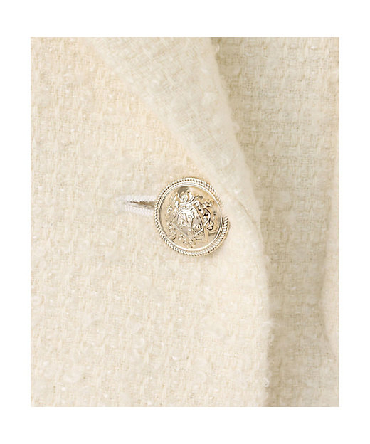 LOULOU WILLOUGHBY】ツイードダブルミドルコート