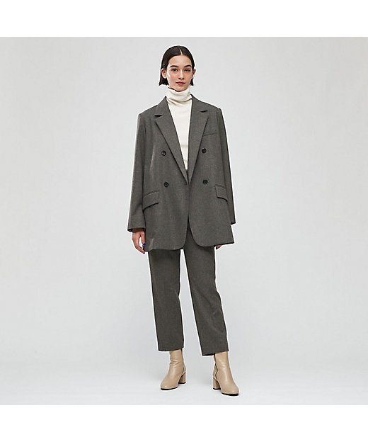 ウールカレッジフラノ ダブルブレストジャケット | maison