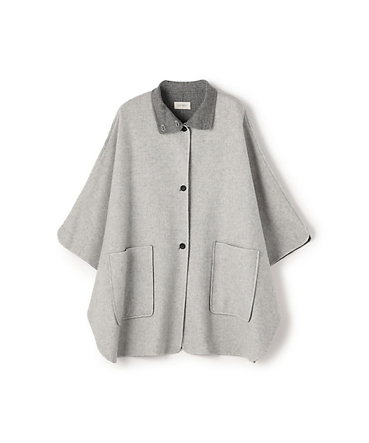 ライトダブルフェイスシャギー ハイネックポンチョ | maison