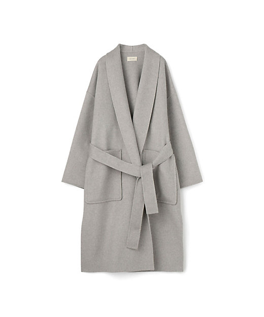 ダブルフェイスメルトンビーバー ショールカラーコート | maison