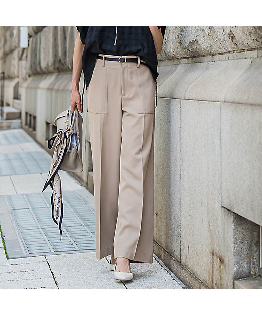 タックレスワイドチノパンツ≪洗濯機で洗える≫ | LAUTREAMONT (Women