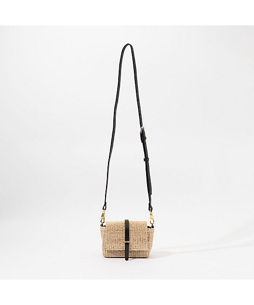 VIOLAd'ORO アバカレザーベルトマイクロショルダーバッグ