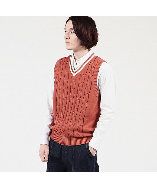 コットン Vネックチルデンベスト | TOMORROWLAND (Men