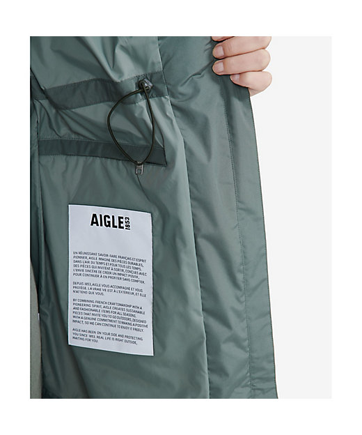 透湿防水 パッカブルロングフーデッドジャケット | AIGLE/エーグル