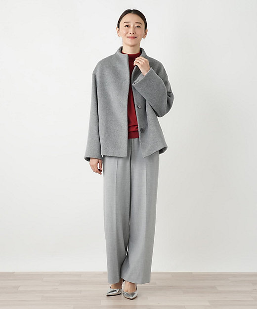 ハイネックショートコート ハイネックショートコート - ベージュ