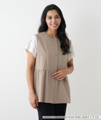 ウォッシャブル】フレアベスト | Leilian plus house (Women/大きい