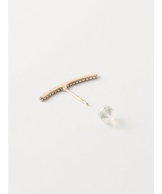 Gossamer ロングバー ダイヤモンド ピアス ※シングル