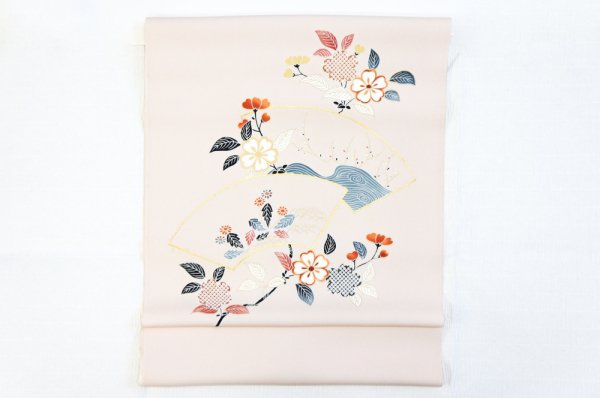 塩瀬 染名古屋帯名古屋の名所地図 正絹・名古屋帯 東レシルック 着物だ