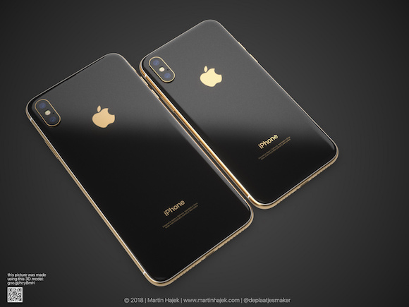 iPhone Xの新色と噂のあるゴールドモデルのコンセプトデザイン
