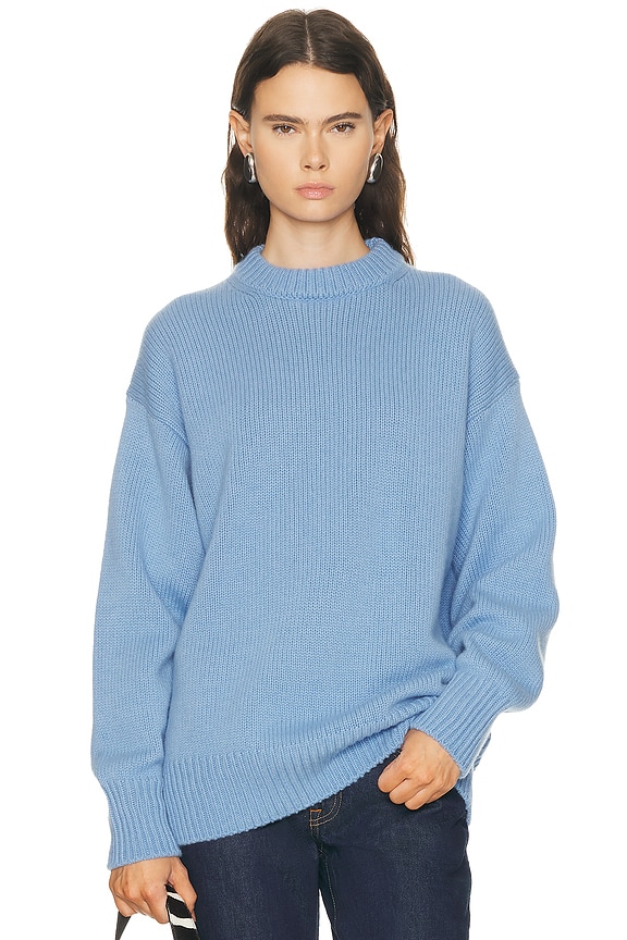 Guest In Residence Cozy Crew Cashmere Sweater in French Blue | FWRD