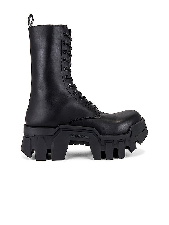 Balenciaga Bulldozer Low Lace Up Boot in Black | FWRD
