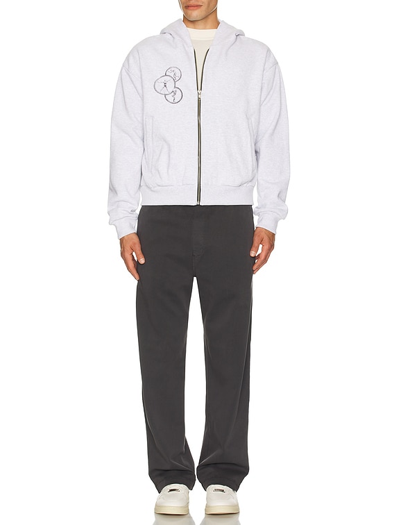 Basketcase Expire Zip Hoodie in Heather Grey | FWRD