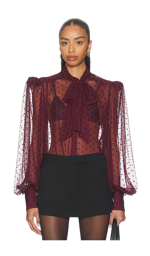 Rebecca Vallance Barbera Blouse in Polka Dot | REVOLVE