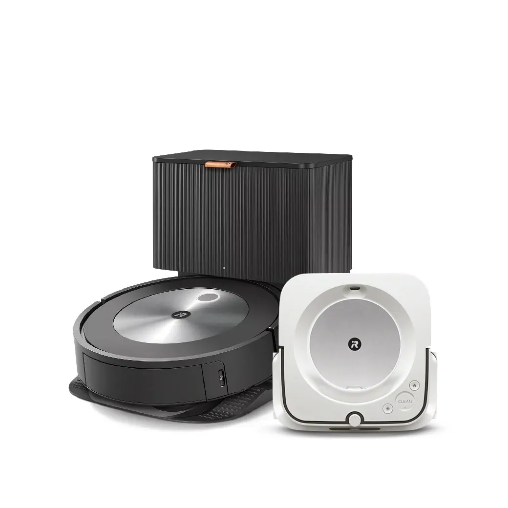 iRobot Roomba j7+ and Braava jet® m6 White Robot Mop Bundle