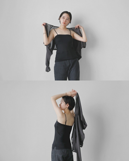 COCOONA SKINWEAR コクーナスキンウェア シルクカップ入りキャミソール