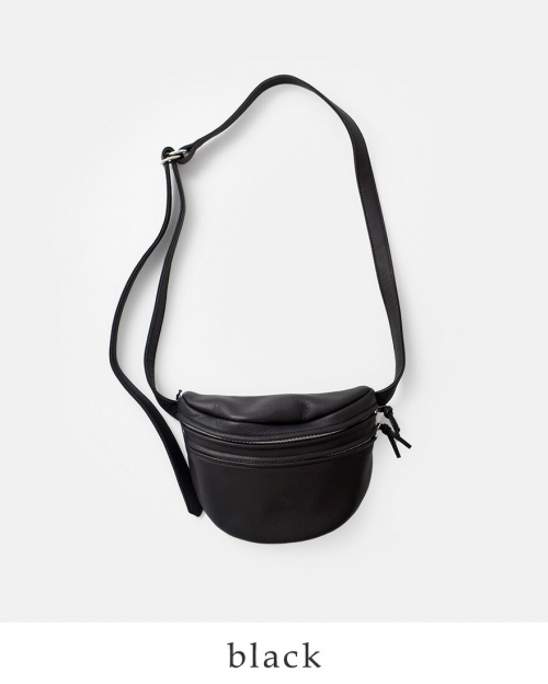 【美品】アエタ　ボディバッグ　ウエストポーチ　S ディアスキン　レザー　ブラック Aeta (アエタ) WAIST POUCH：S / ウエストポーチ S