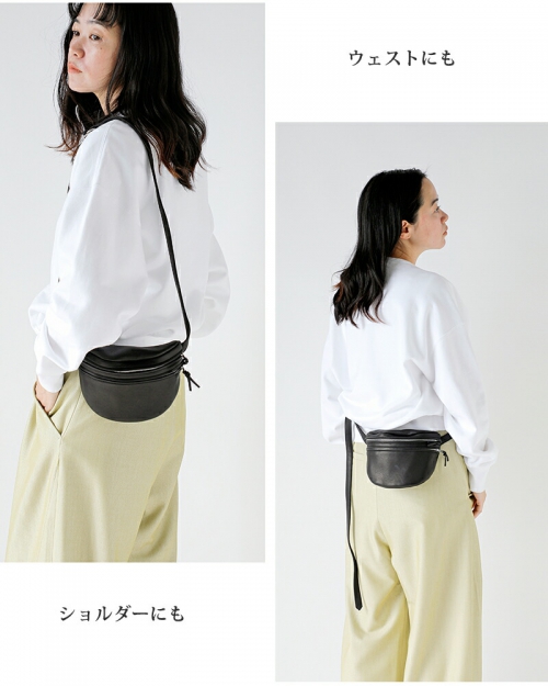 Aeta ディアレザー ウエストバッグWAIST POUCH S BAG Aeta/DEER LEATHER WAIST POUCH S (SHEEP MOUTON)