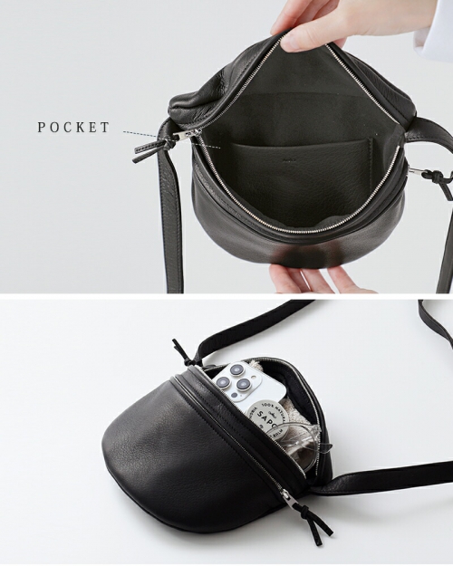 Aeta ディアレザー ウエストポーチS ブラック Aeta アエタ ディアレザー ショルダー ポーチ Sサイズ “DEER” da111-yo