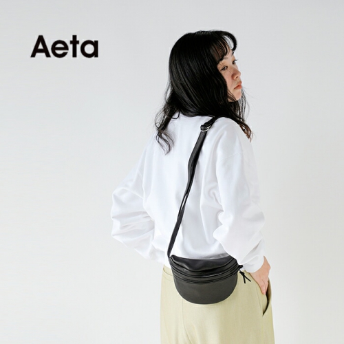 美品　aeta ウエストポーチ　インナーブラック　レザー　S Aeta アエタ <br>DA111 WAIST POUCH S ディアレザー ウエスト ポーチ S