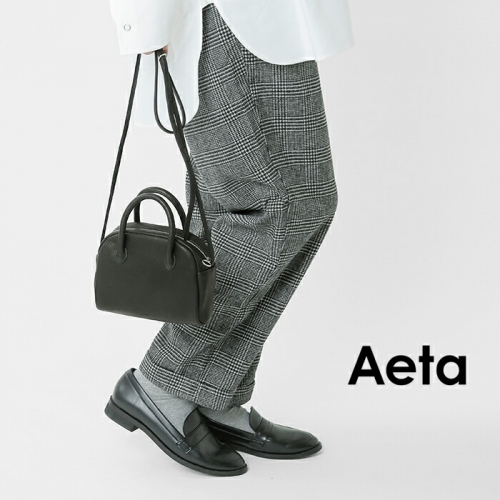 Aeta アエタ DA39 ディアレザー ボストン ミニプラス ショルダーバッグ