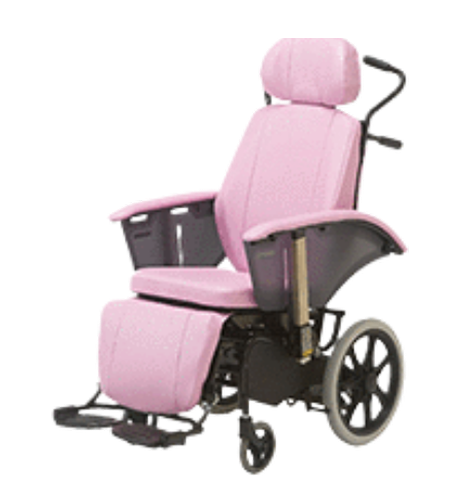 フルリクライニング 車椅子レザーシート(ブルー)｜製品情報｜株式会社