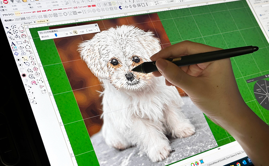 絵を描くように刺繍がしたい！液タブを使った刺繍データ作りを紹介
