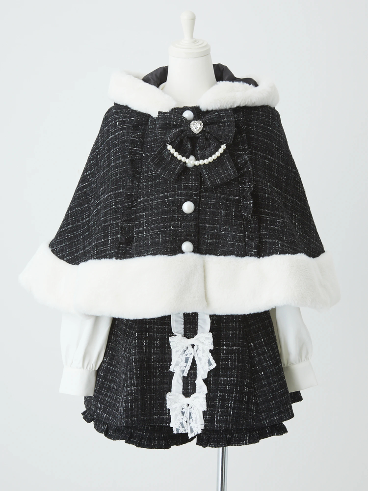 くまちゃんキラキラツイードポンチョ - Ank Rouge(アンクルージュ)の