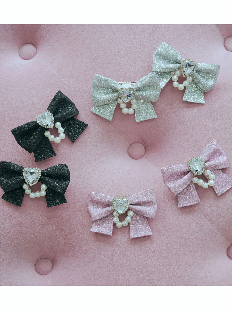 キラキラグリッターリボンバレッタSet - Ank Rouge(アンクルージュ)の