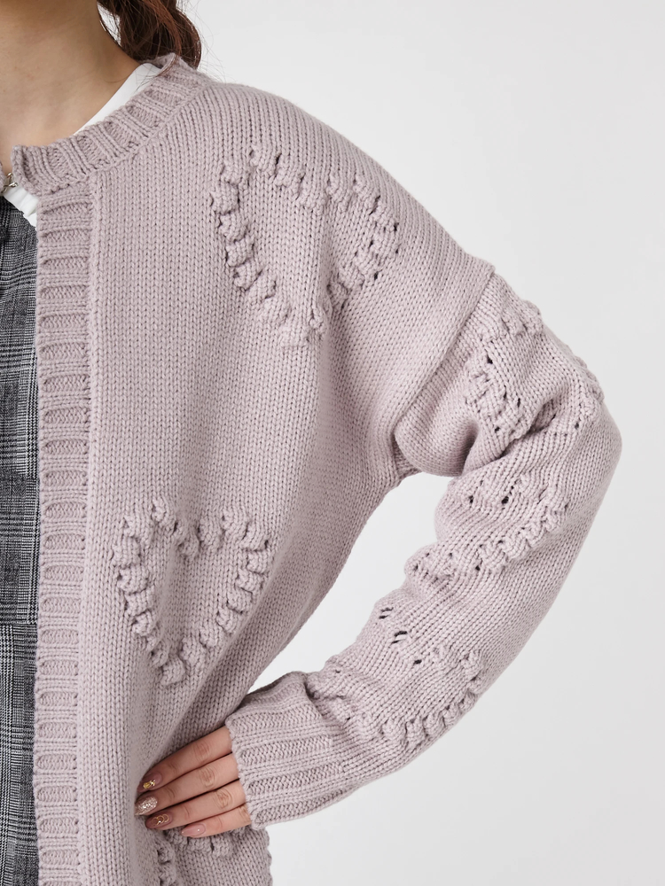 ハートジャガードロングカーディガン - Ank Rouge(アンクルージュ)の