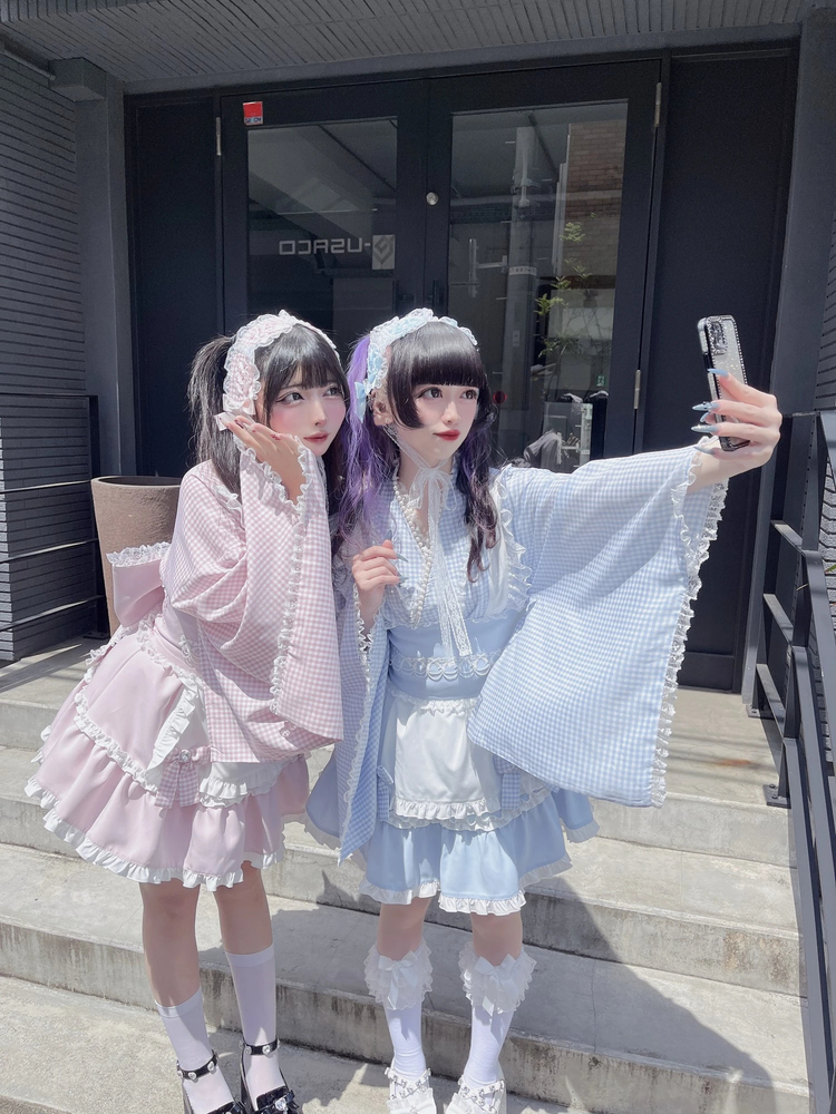 ギンガムメイド浴衣ドレス - Ank Rouge(アンクルージュ)の浴衣