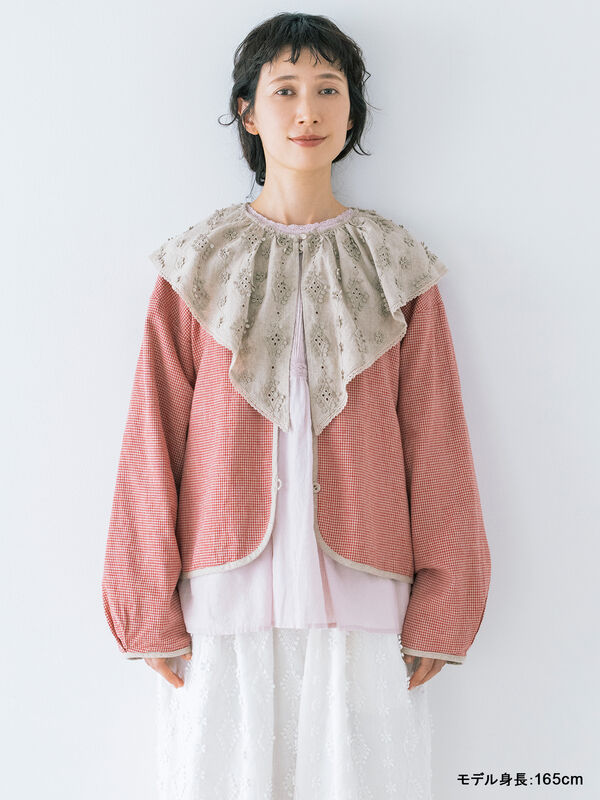 kazumi×Samansa Mos2】リバーシブルジャケット（ブラック/レッド