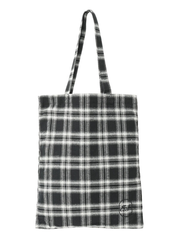 セール】 チェックトートバッグ（ブラック/レッド/イエロー/ブルー
