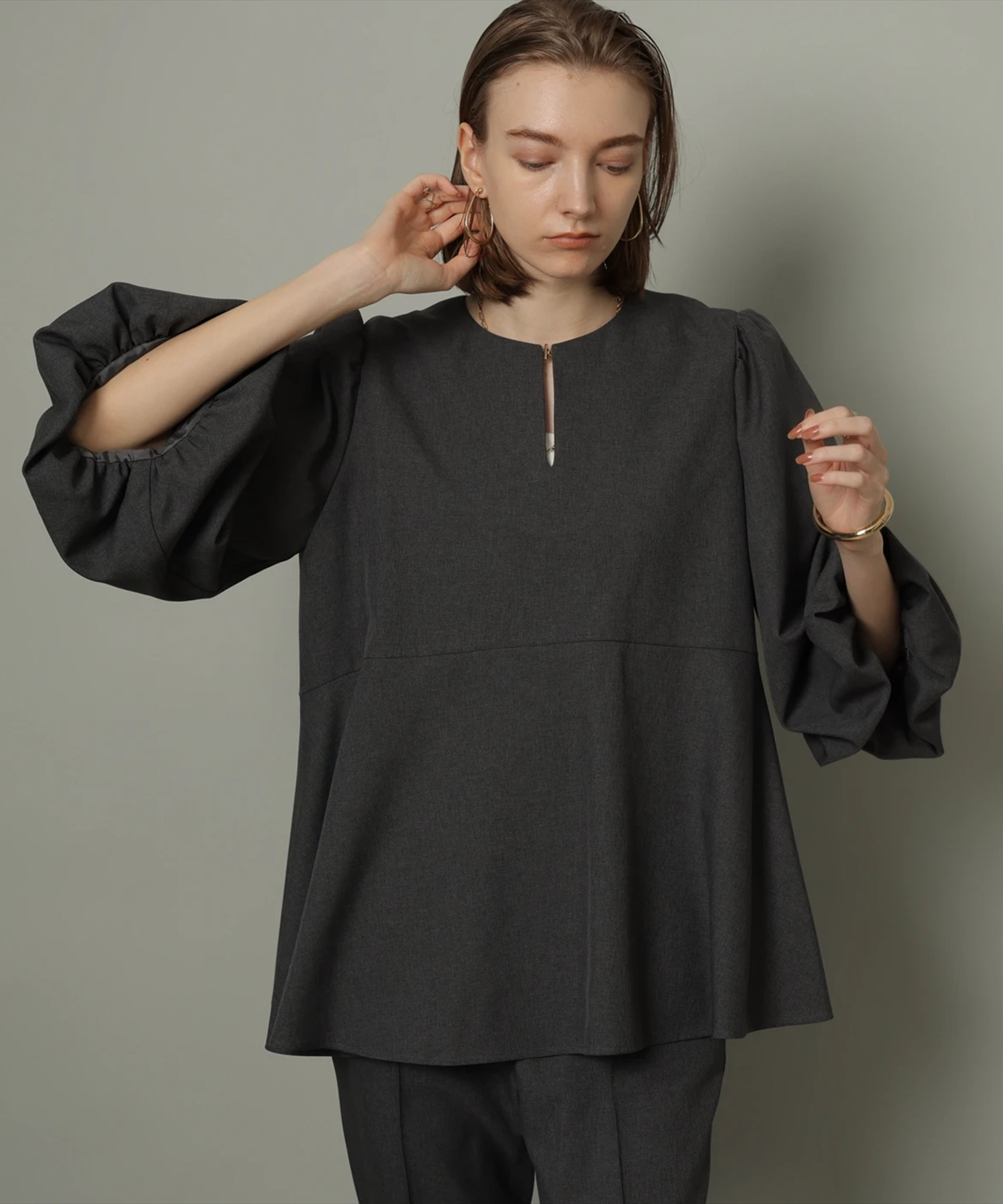 CADUNEカデュネ レースキャミブラウス カデュネ ブラウス ブラック