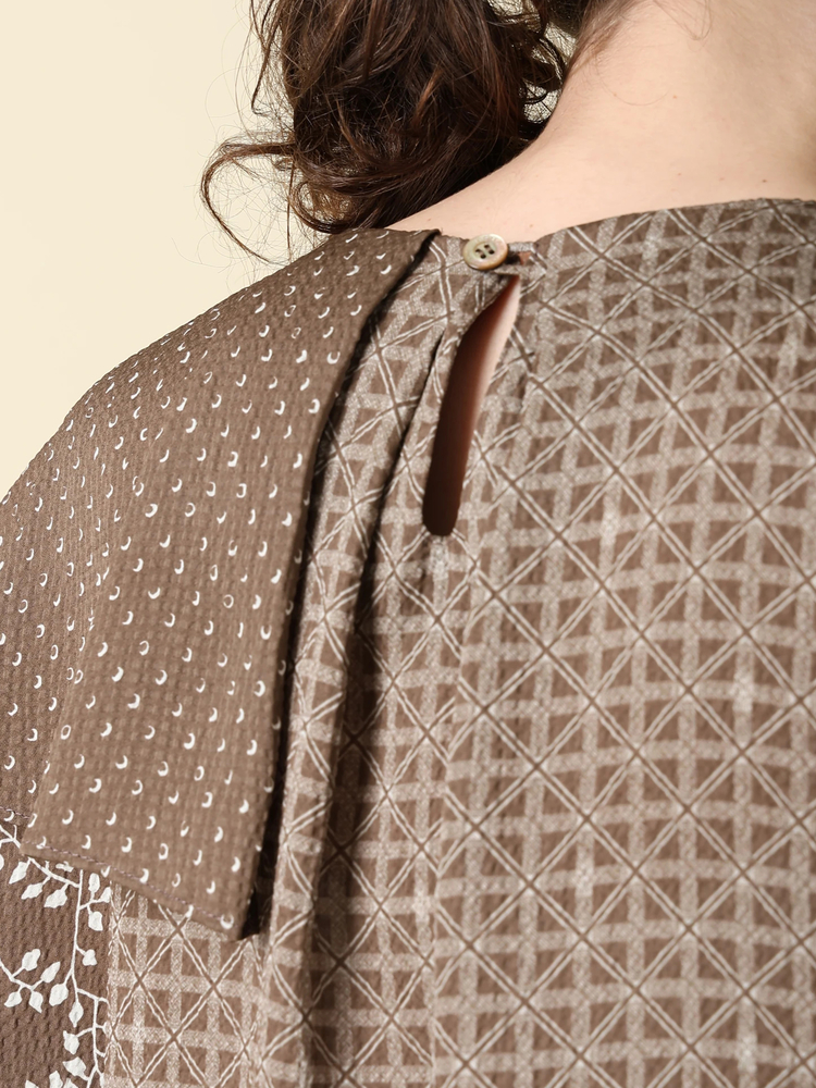 アーカイブ パネルプリント ブラウス シャツ ｜ MORABITO BLANC