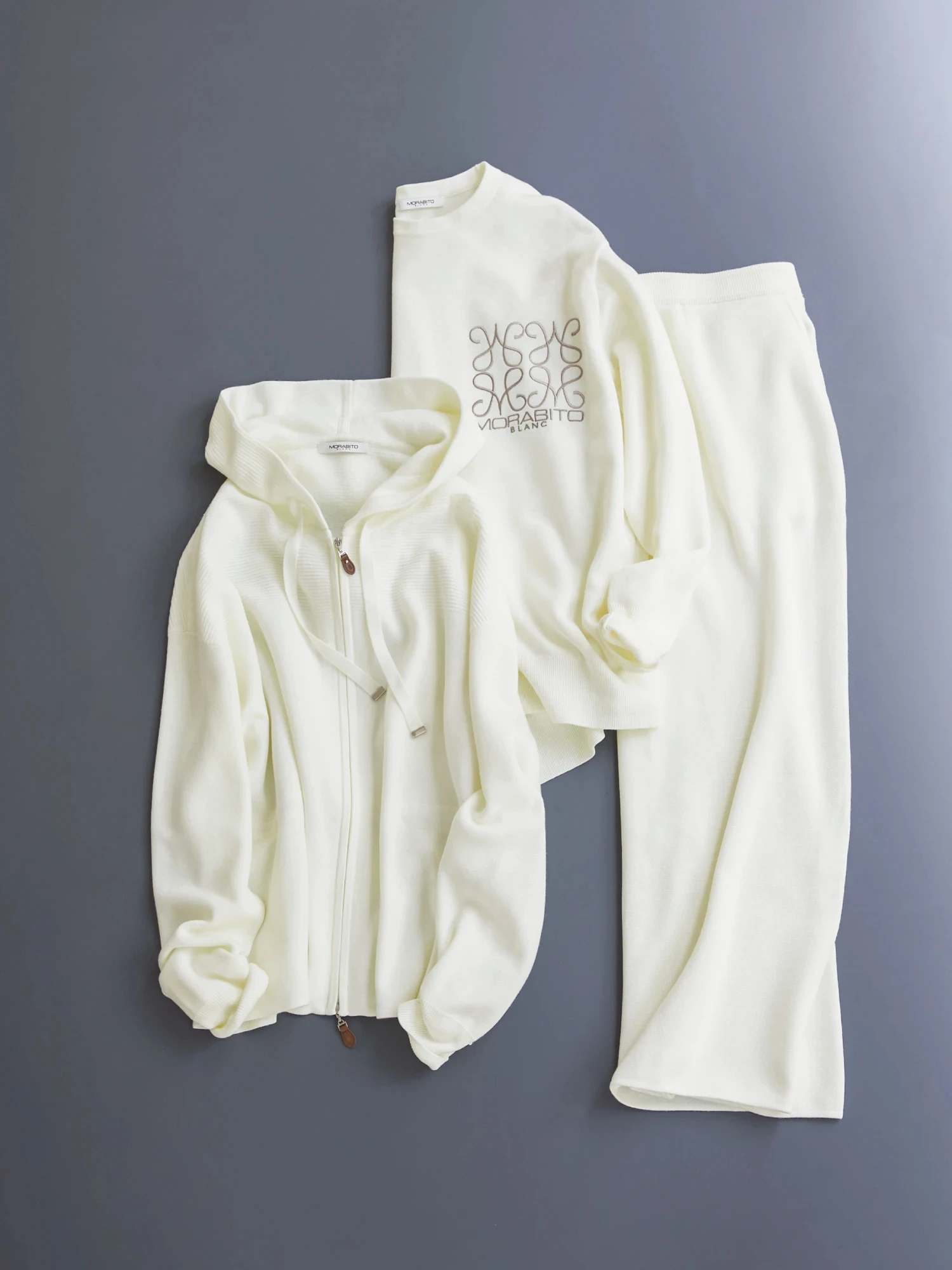 シックスディーブ ミラノリブ ニット パーカー カーディガン フーディ