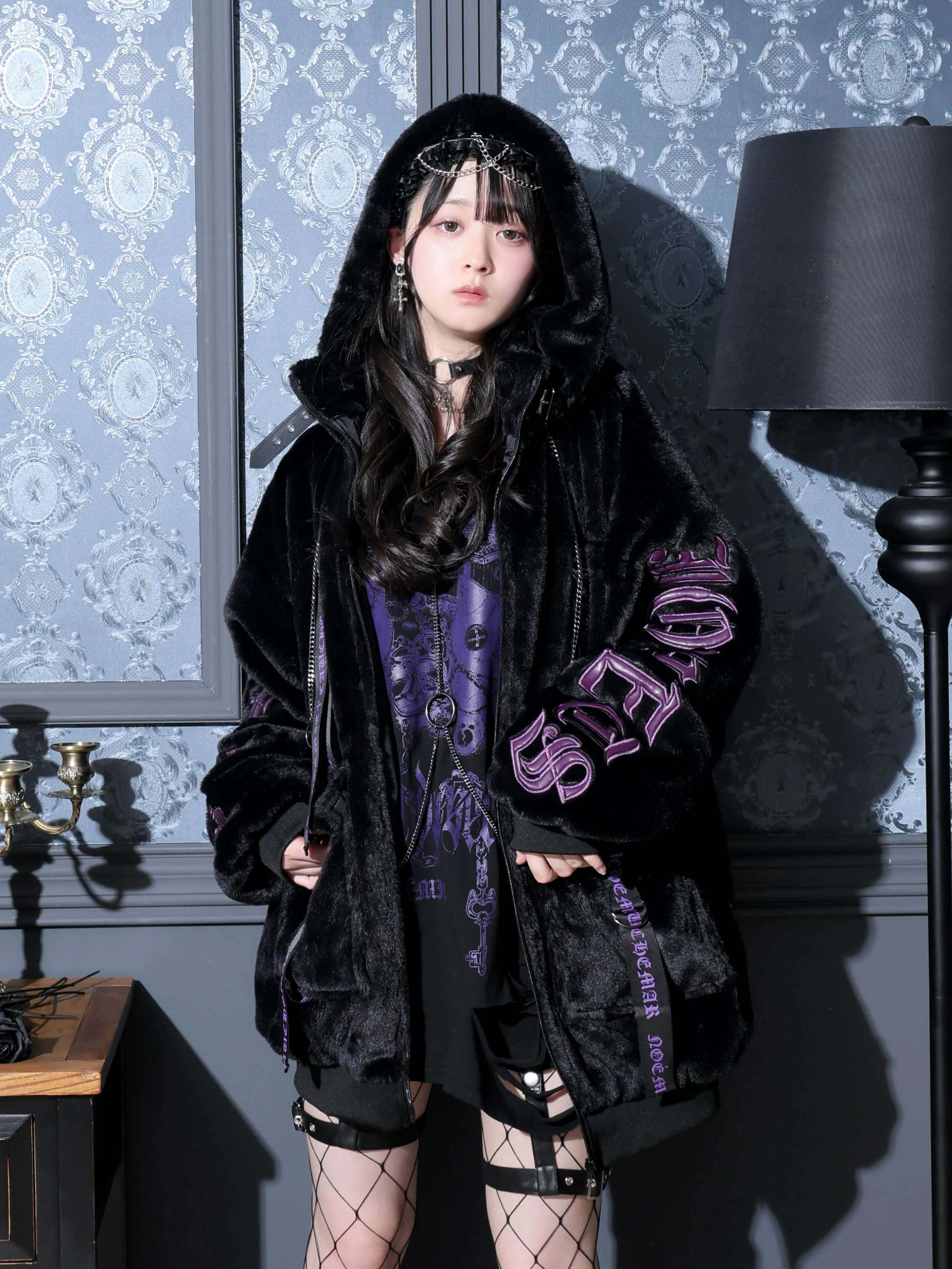 スタンドフードユニセックスファーブルゾン（ブルゾン｜オフホワイト