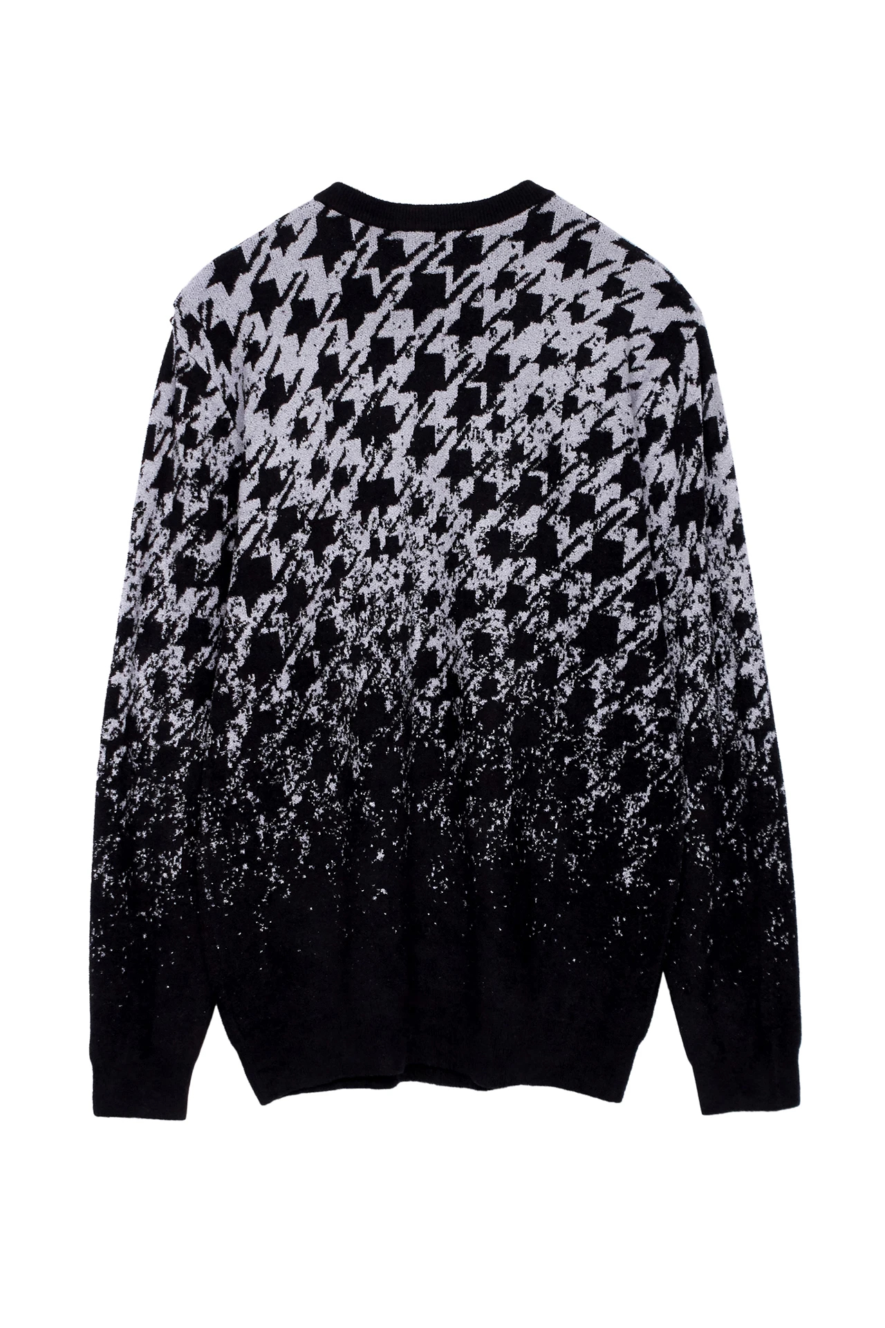 HIGH STREET∴グラデーション千鳥柄モールクルーネックニット / HIGH