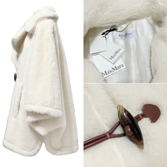 マックスマーラ テディベアケープ ジョージ(George) ポンチョ 白 MaxMara