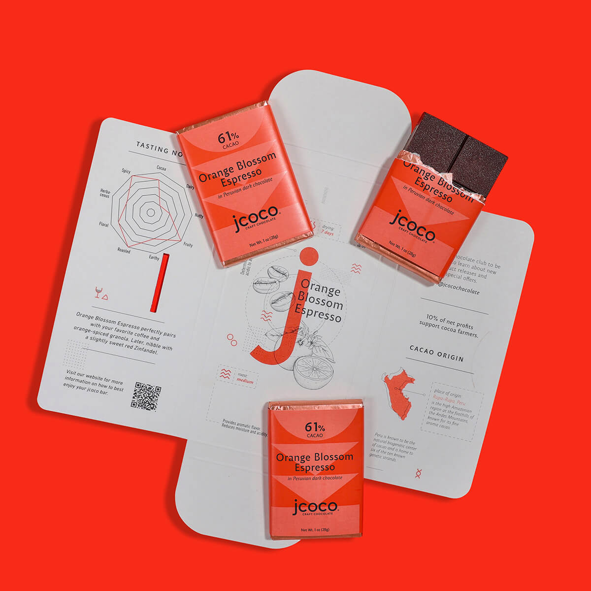 Orange Blossom Espresso Chocolate Bar | shop gluten free chocolate