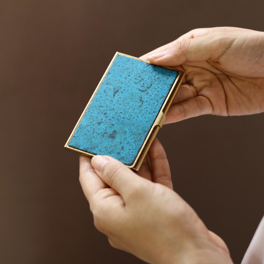 高岡銅器 名刺入れ | card case | 斑紋ガス青銅色 | Orii