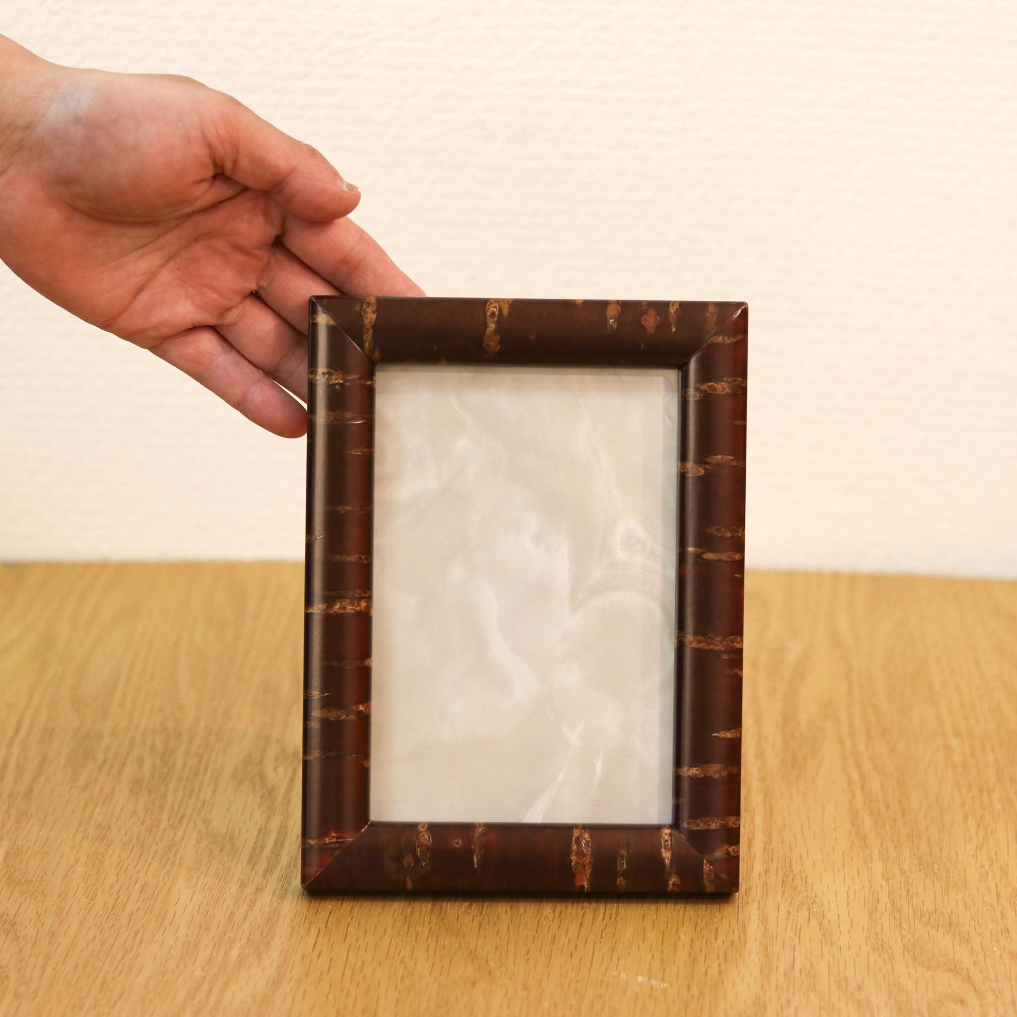 樺細工 | 写真立て | ハガキ版 | 角館伝四郎