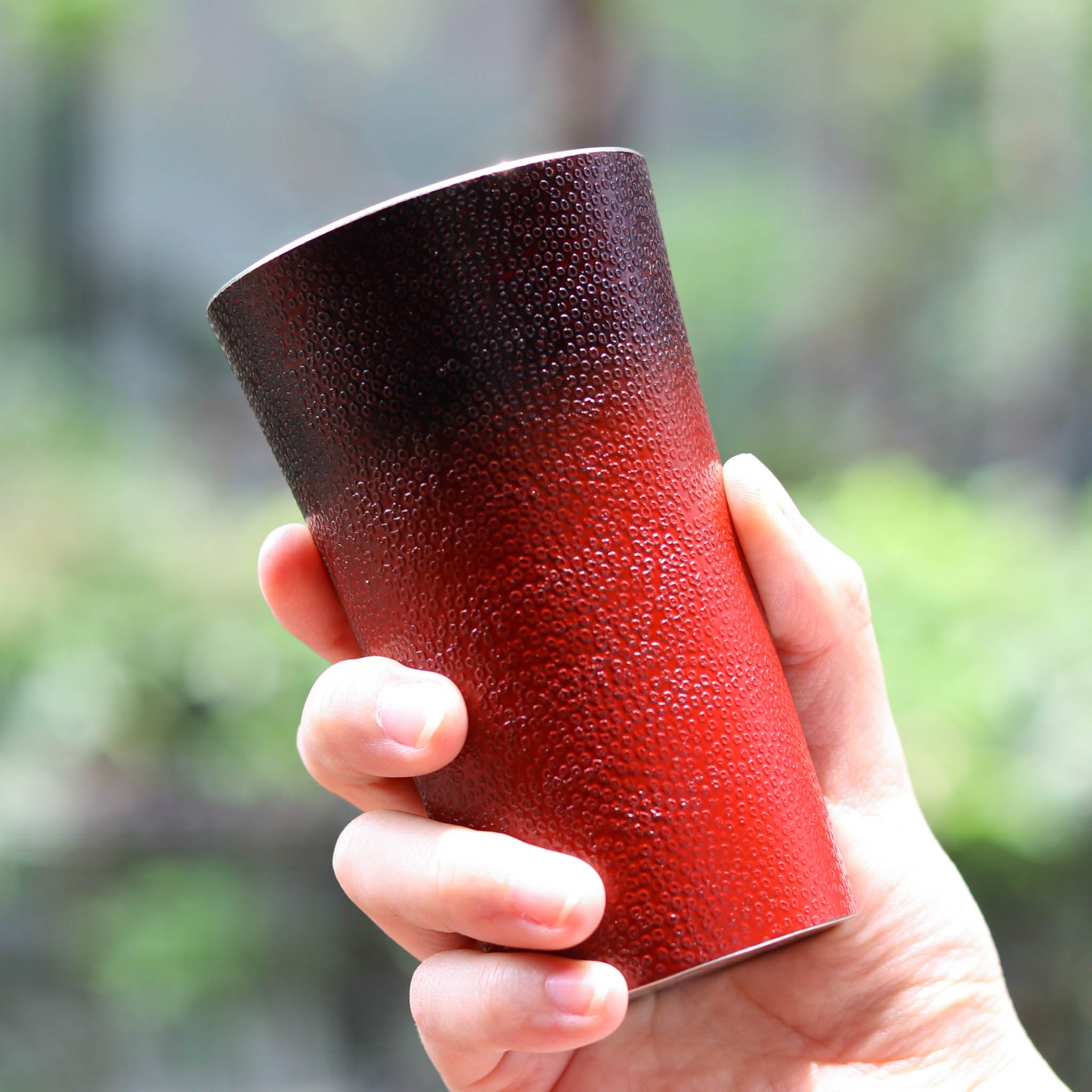 大阪浪華錫器 タンブラー | 津軽仕上げ 微粒面 | 黒 | 大阪錫器