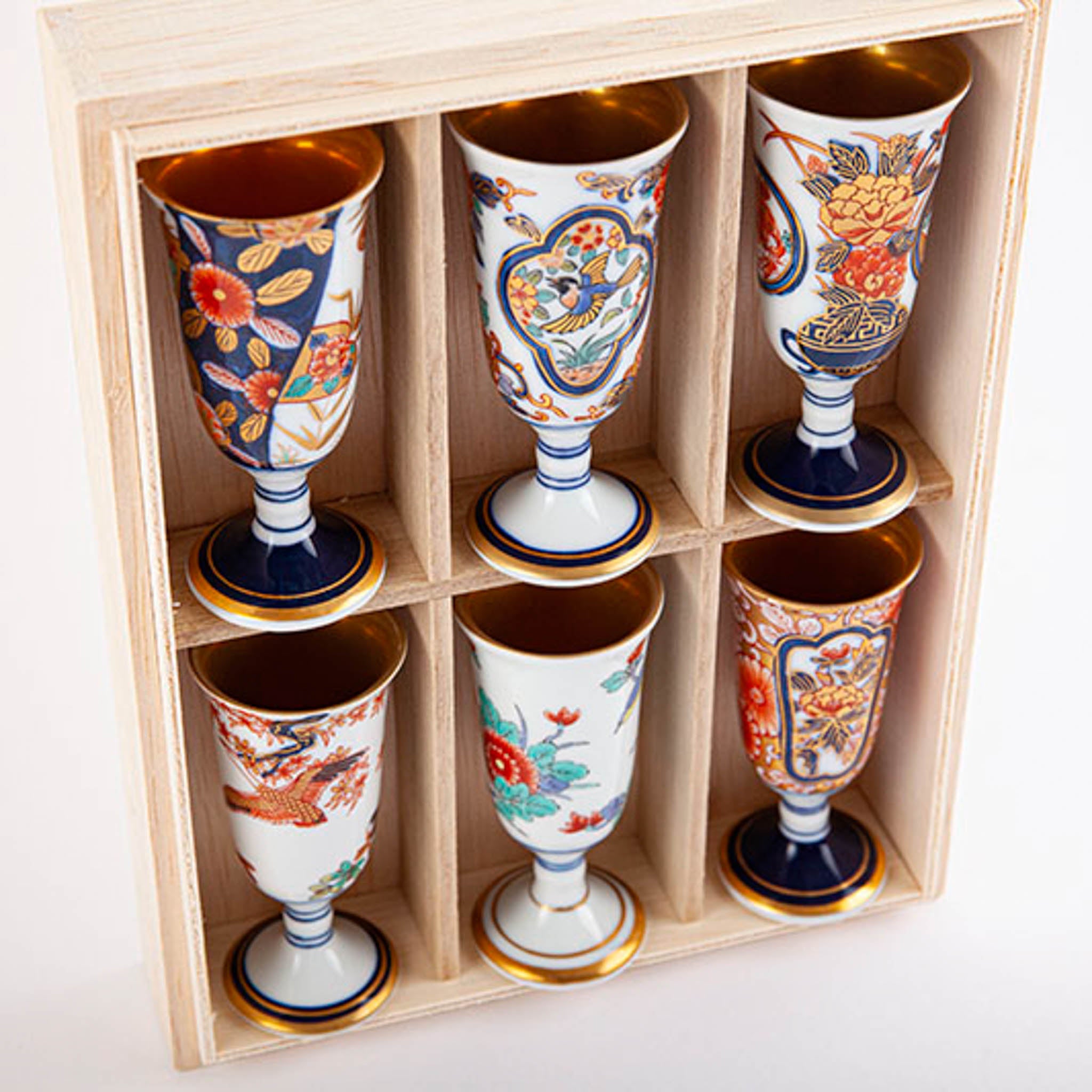 有田焼 | ワインカップ 6本セット 小 | 古伊万里柄 | 賞美堂