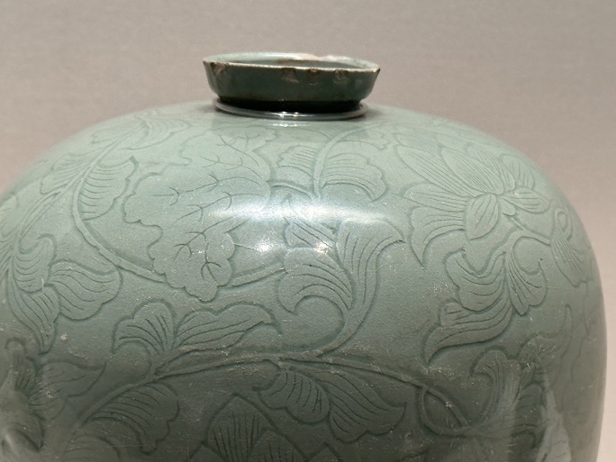 高麗時代蓮花模様青磁花瓶 高麗時代青磁花瓶 高麗時代蓮花模様青磁花瓶