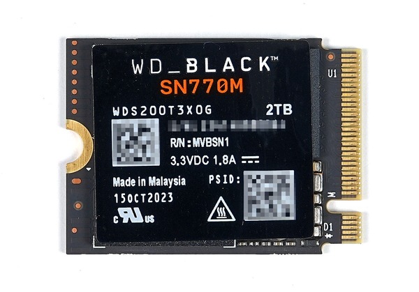 使用時間300時間 WD_BLACK SN770M 2TB 使用時間300時間 WD_BLACK