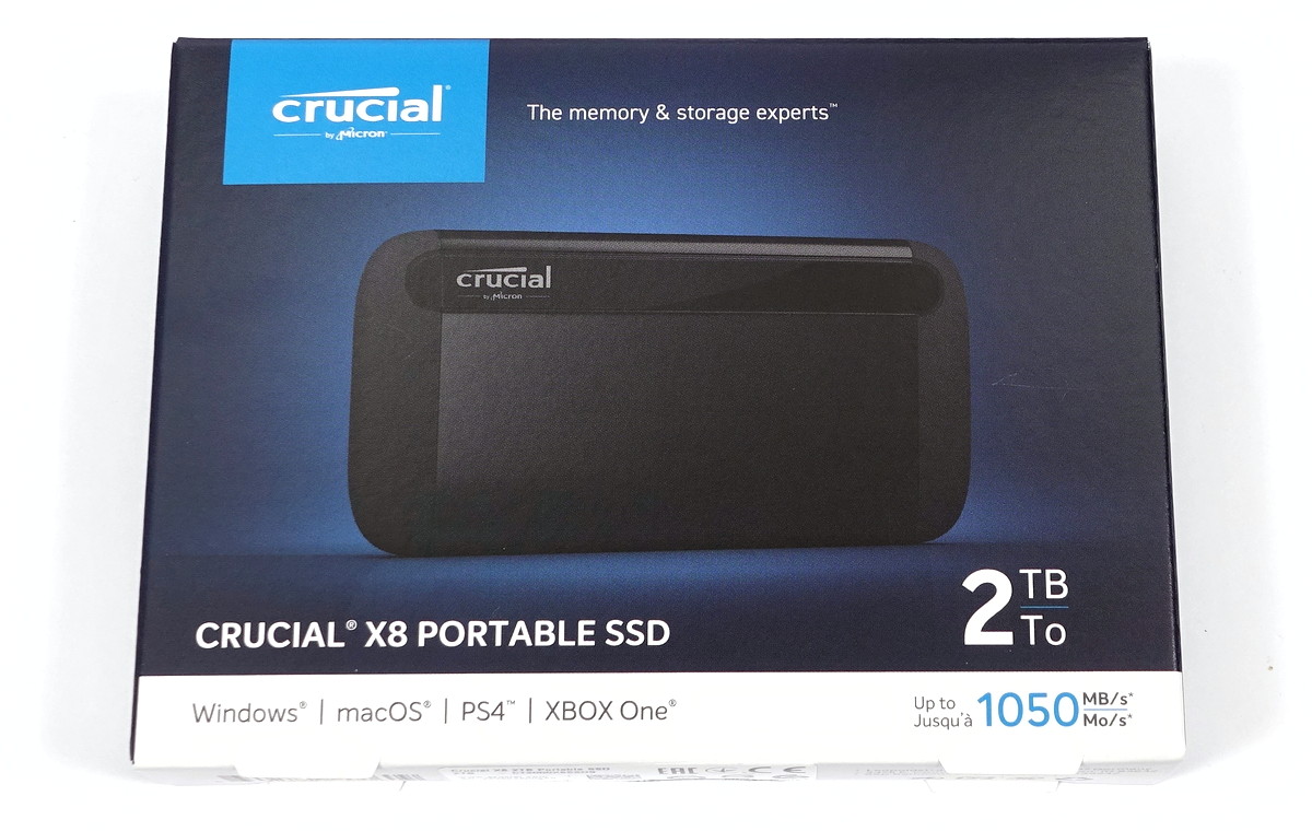 Crucial X8 Portable SSD 2TB」をレビュー。最新QLC型NAND採用のUSB3.1