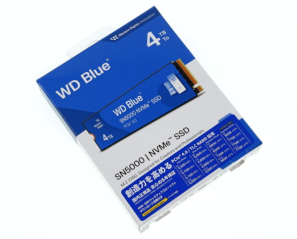 WD Blue SN5000 4TB」をレビュー。QLCでも速い最新BiCS6採用のコスパ