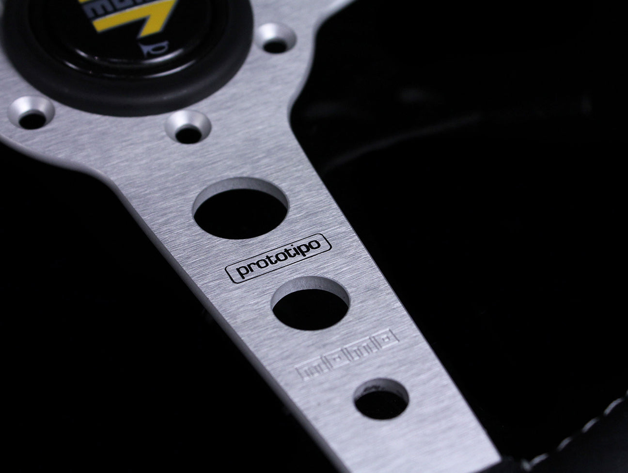 Momo 350mm Prototipo Steering Wheel - Silver Spoke - JHPUSA