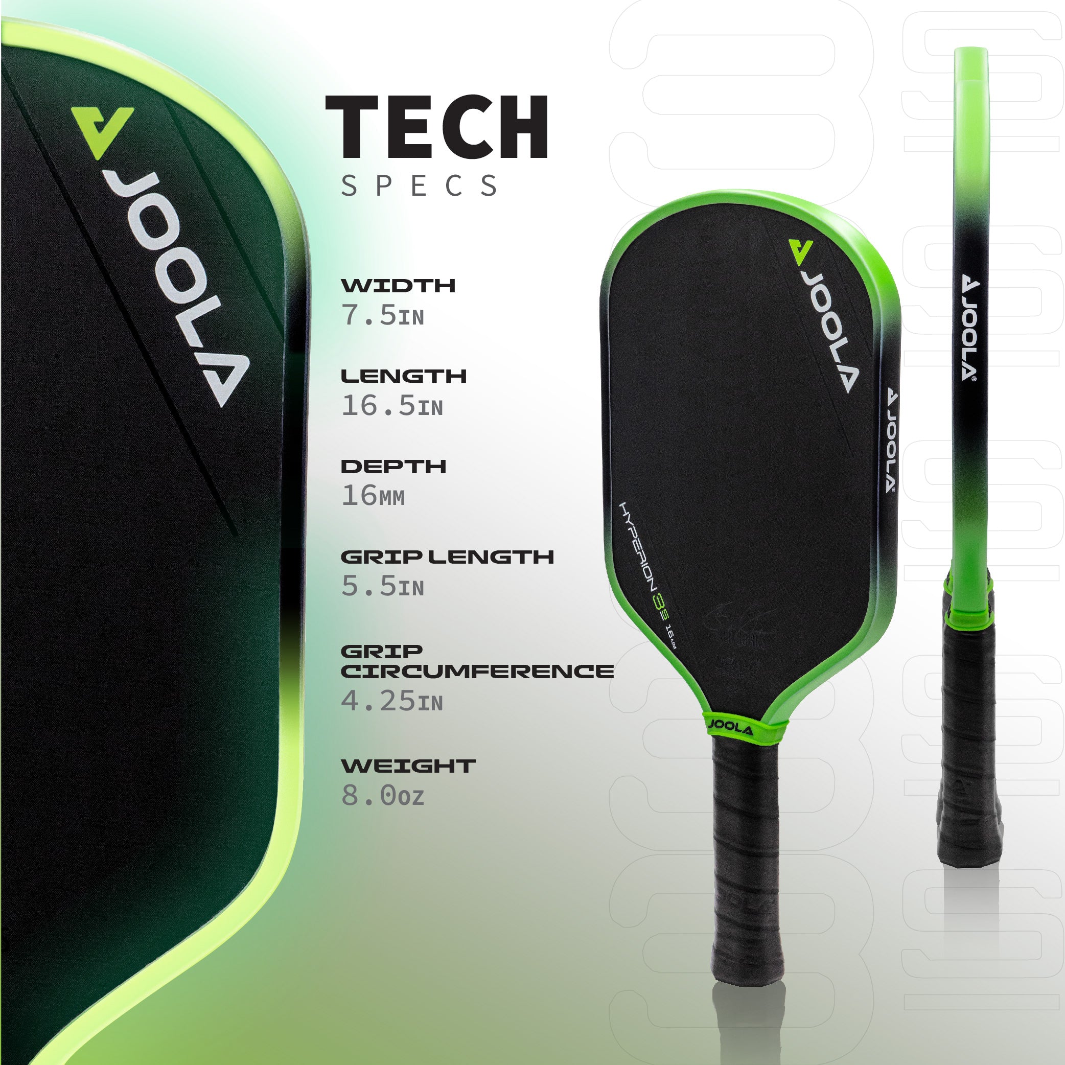JOOLA Ben Johns Hyperion 3S 16mm Pickleball Paddle - JOOLA USA